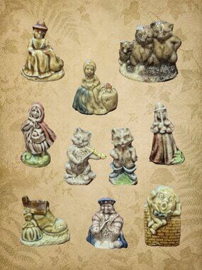 Fairy Tales 👑🧚‍♀️ Vintage Wade Red Rose Nursery Rhyme Figurines